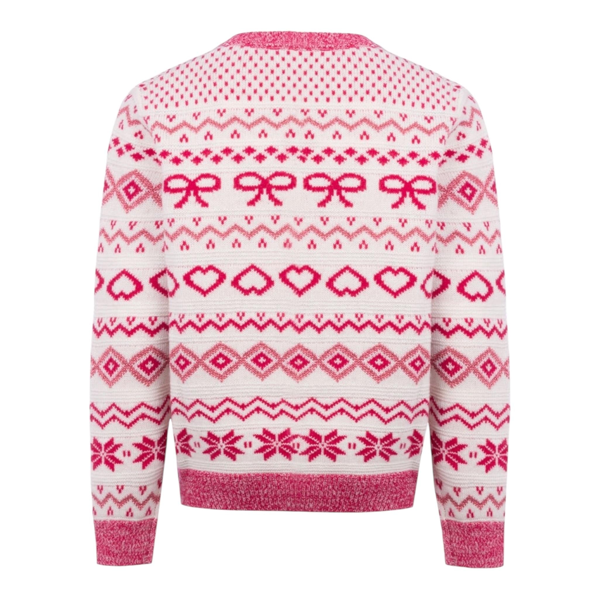 SAINT BARTH maglia girocollo tinta unita con stampa Fuxia per Neonata PRC00050 FUXIA SAINT BARTH 