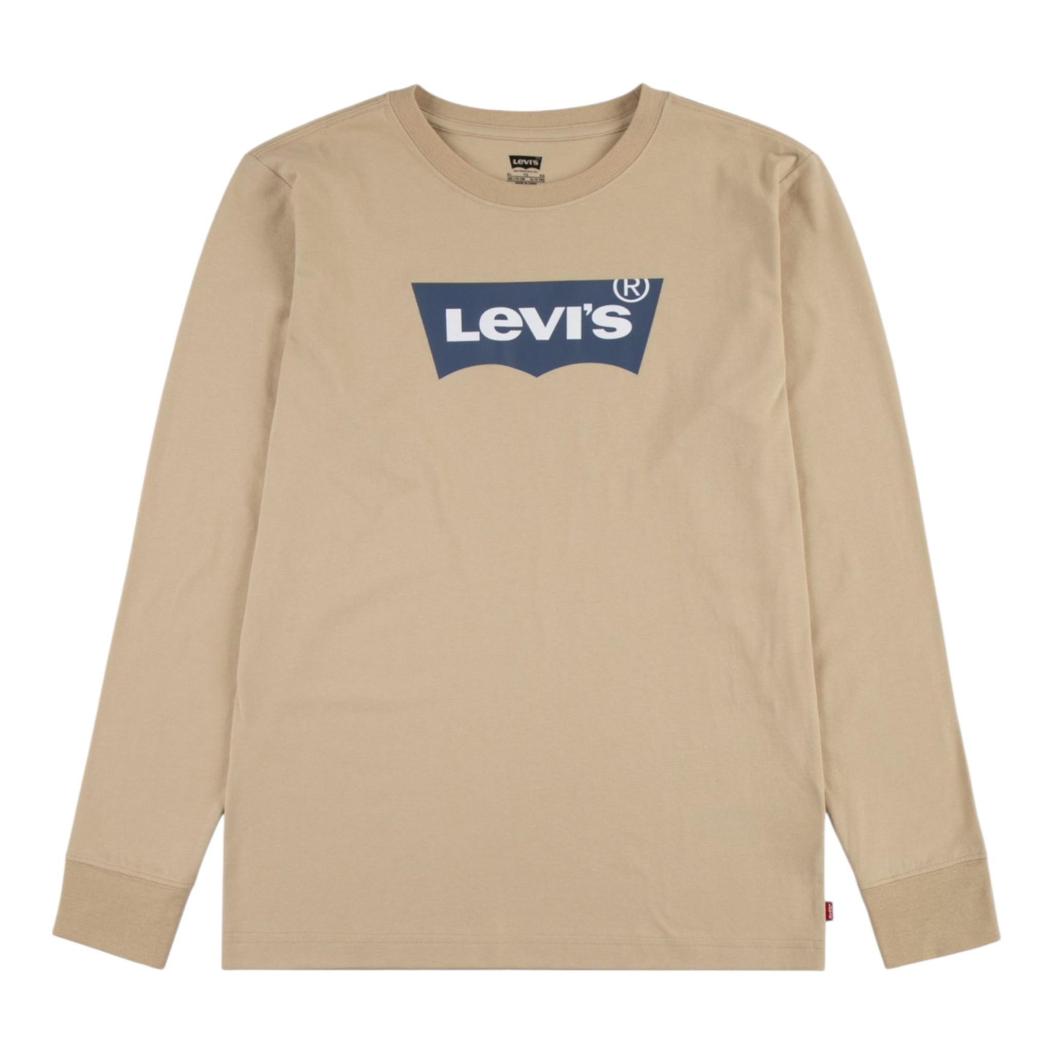 LEVI'S shirt girocollo tinta unita con stampa logo Beige per Bambino 9E8646 BEIGE LEVI'S 