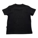 Daniele Alessandrini – Einfarbiges T-Shirt mit Rundhalsausschnitt und schwarzem Logo-Print für Neugeborene