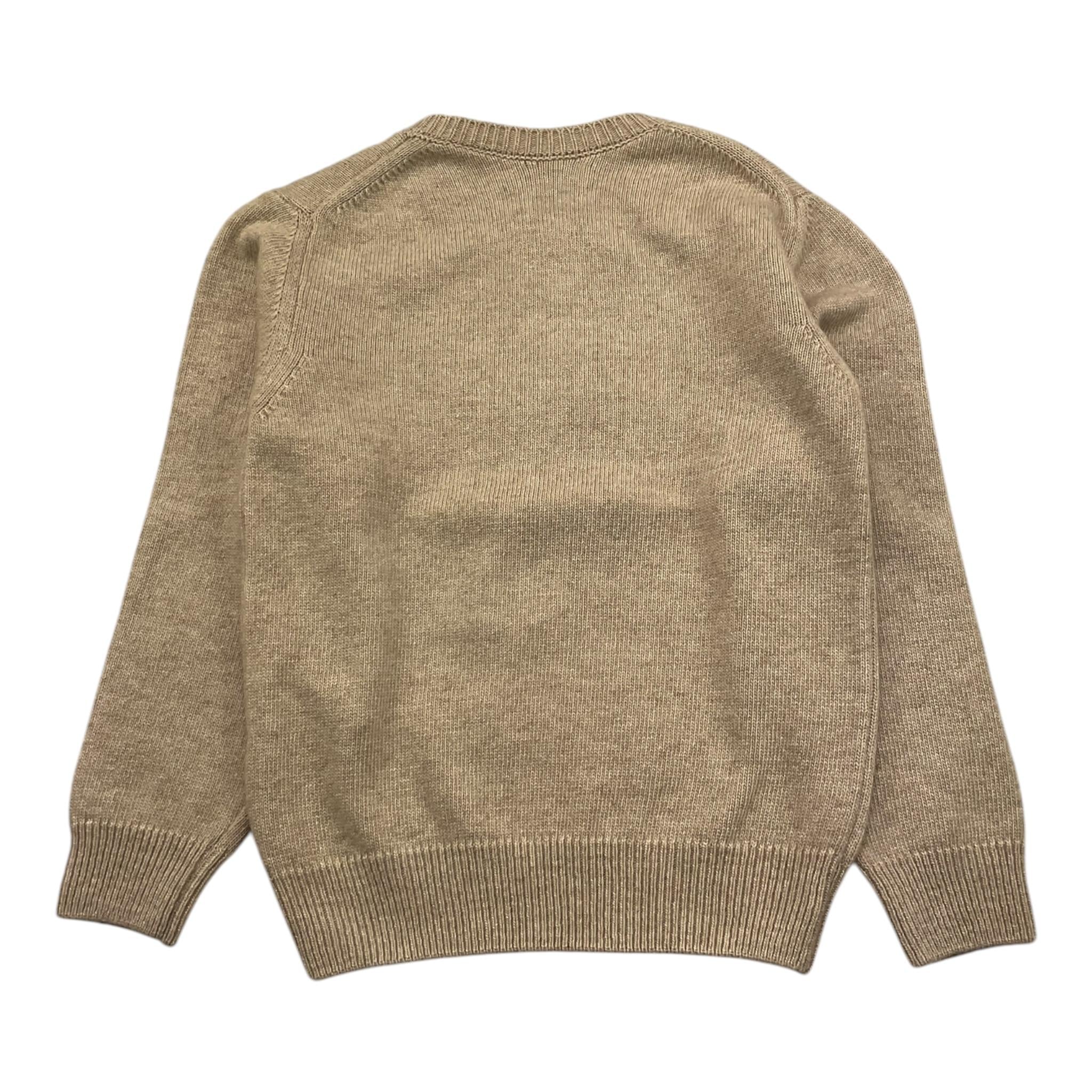 SAINT BARTH maglia gircollo tinta unita con stampa Sabbia per Bambina MINNIEEE SABBIA SAINT BARTH 
