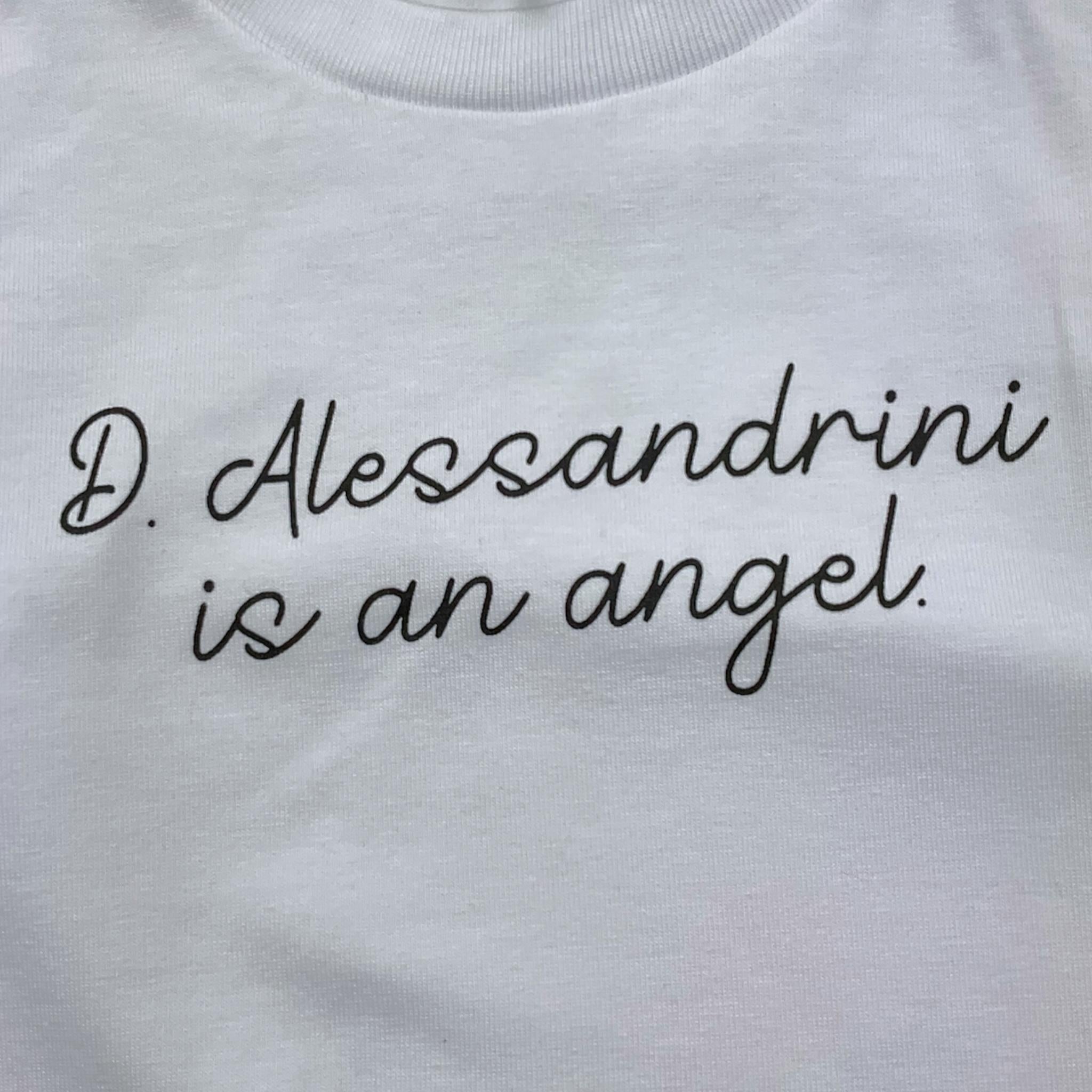 DANIELE ALESSANDRINI shirt girocollo tinta unita con stampa Bianco per Neonato 1291M00072XN BIANCO DANIELE ALESSANDRINI 