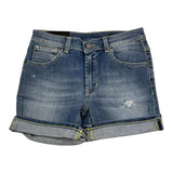Dondup Blaue, einfarbige Denim-Bermudashorts für Jungen