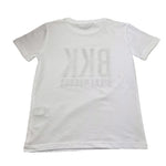 Bikkembergs T-Shirt Girocollo Tinta Unita con Stampa per Bambino BK3305 BIANCO BiKKEMBERGS 