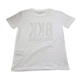 Bikkembergs T-Shirt Girocollo Tinta Unita con Stampa per Bambino BK3305 BIANCO BiKKEMBERGS 