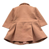 CIAO BIMBA cappotto tinta unita  con fiocchi Rosa per Neonata CIAO ROSA CIAO BIMBA 