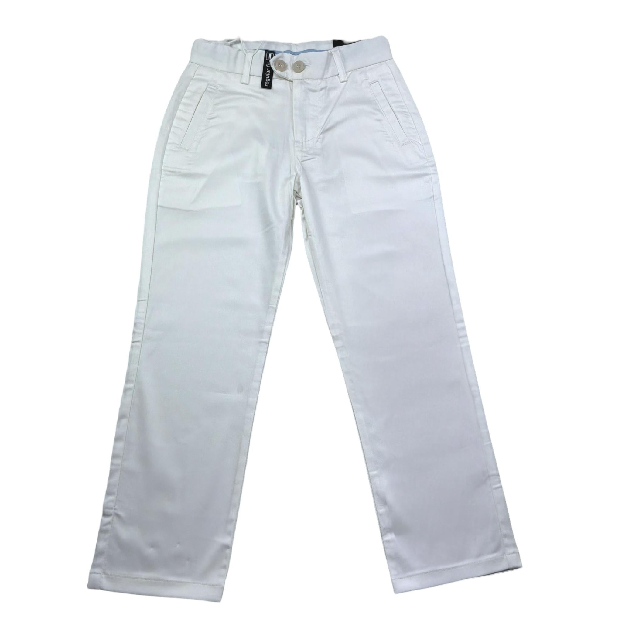 Sarabanda Pantalone Tinta Unita con Girovita Regolabile per Bambino 0B662 BIANCO SARABANDA 