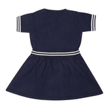 MOSCHINO abito mezza manica tinta unita con orso Blu per Neonata MDV0BO BLU MOSCHINO 
