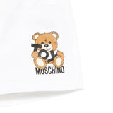 Moschino Bermuda tinta unita con Logo Bianco per Neonato MUQ018XXXX BIANCO MOSCHINO 