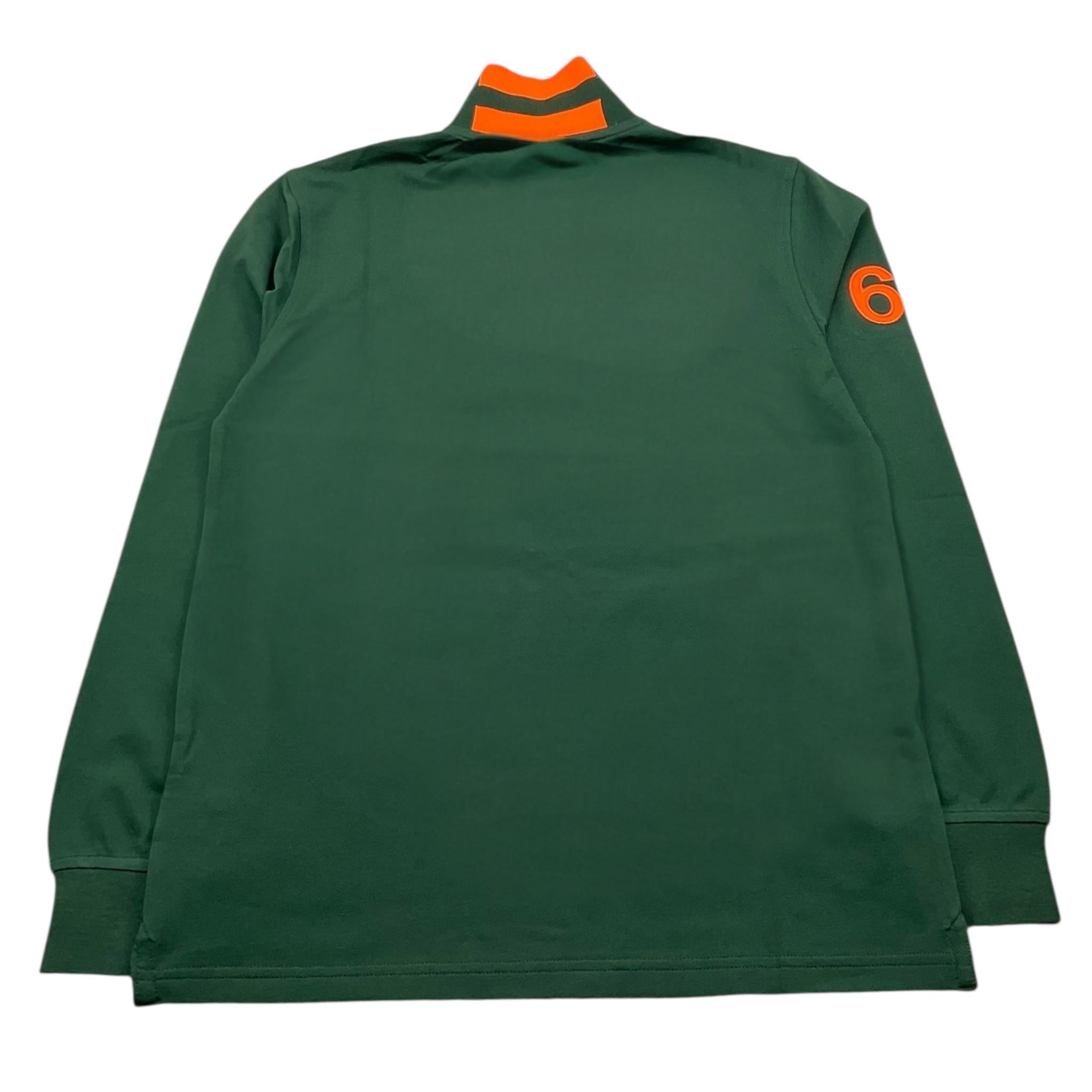 SUN68 polo manica lunga tinta unita con logo in contrasto Verde per Bambino A44312J VERDE SUN68 