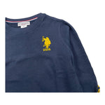 U.S. POLO ASSN shirt girocollo tinta unita con logo Blu per Bambino US40568 BLU U.S. POLO ASSN 