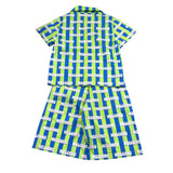 Moschino Completo 2 Pezzi Camicia-Bermuda Bicolore per Bambino HUG00V VERDE MOSCHINO 