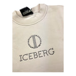ICEBERG felpa chiusa girocollo tinta unita con brillantini Avorio per Bambina MFICE5355J AVORIO ICEBERG 