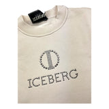 ICEBERG felpa chiusa girocollo tinta unita con brillantini Avorio per Bambina MFICE5355J AVORIO ICEBERG 