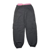 Disclaimer Schlichte Hose mit kontrastierendem Gummibund Schwarz für Mädchen