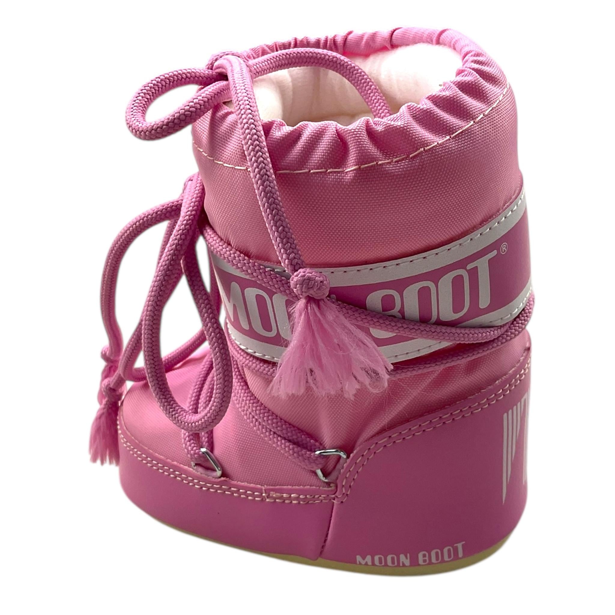 MOON BOOT stivali tinta unita con lacci e logo Rosa per Neonata 80D1400430F ROSA MOON BOOT 