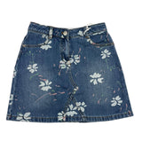 Ermanno Scervino Einfarbiger Jeansrock mit verstellbarer Taille Blau für Mädchen