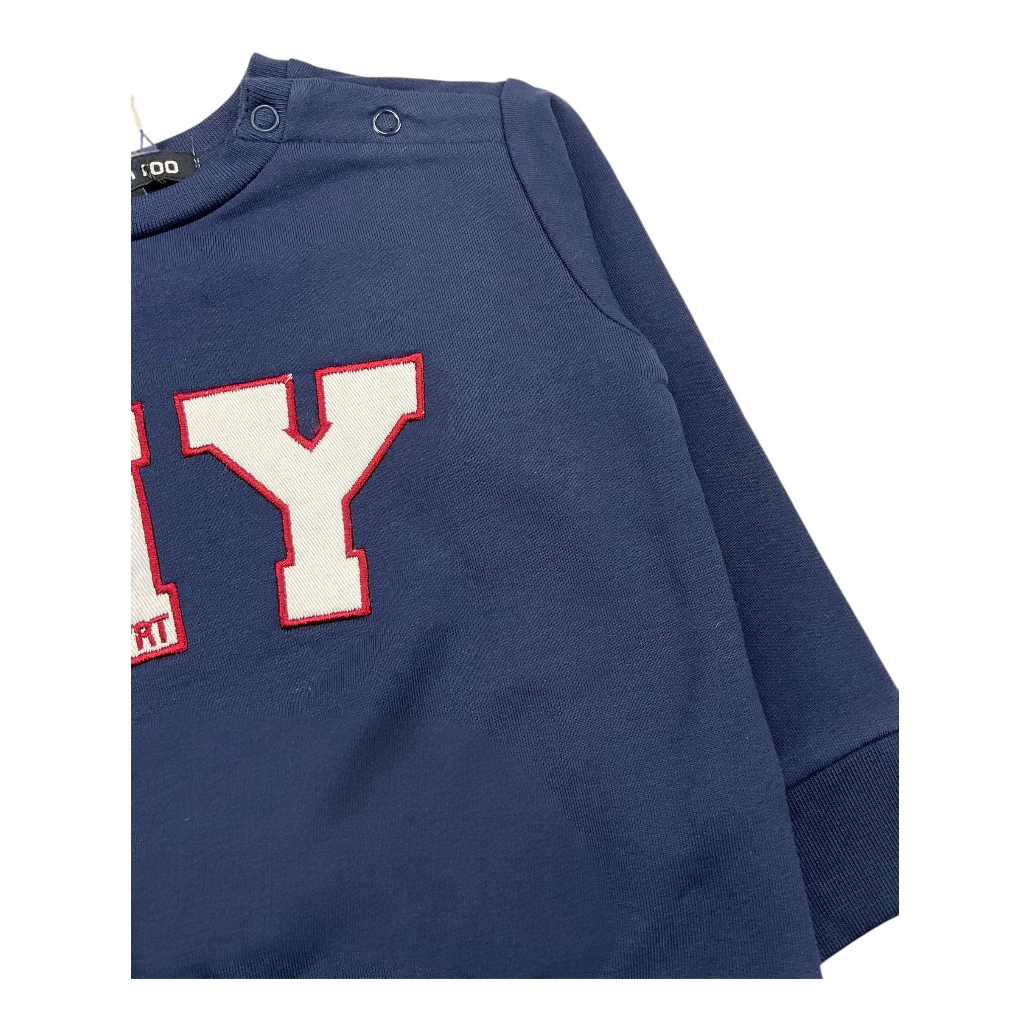 NEVER TOO felpa chiusa girocollo tinta unita Blu per Neonato NT2198BN BLU NEVER TOO 