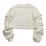 NAICE felpa tinta unita girocollo con stampa brillantinata Bianco per Bambina 27235 BIANCO NAICE 