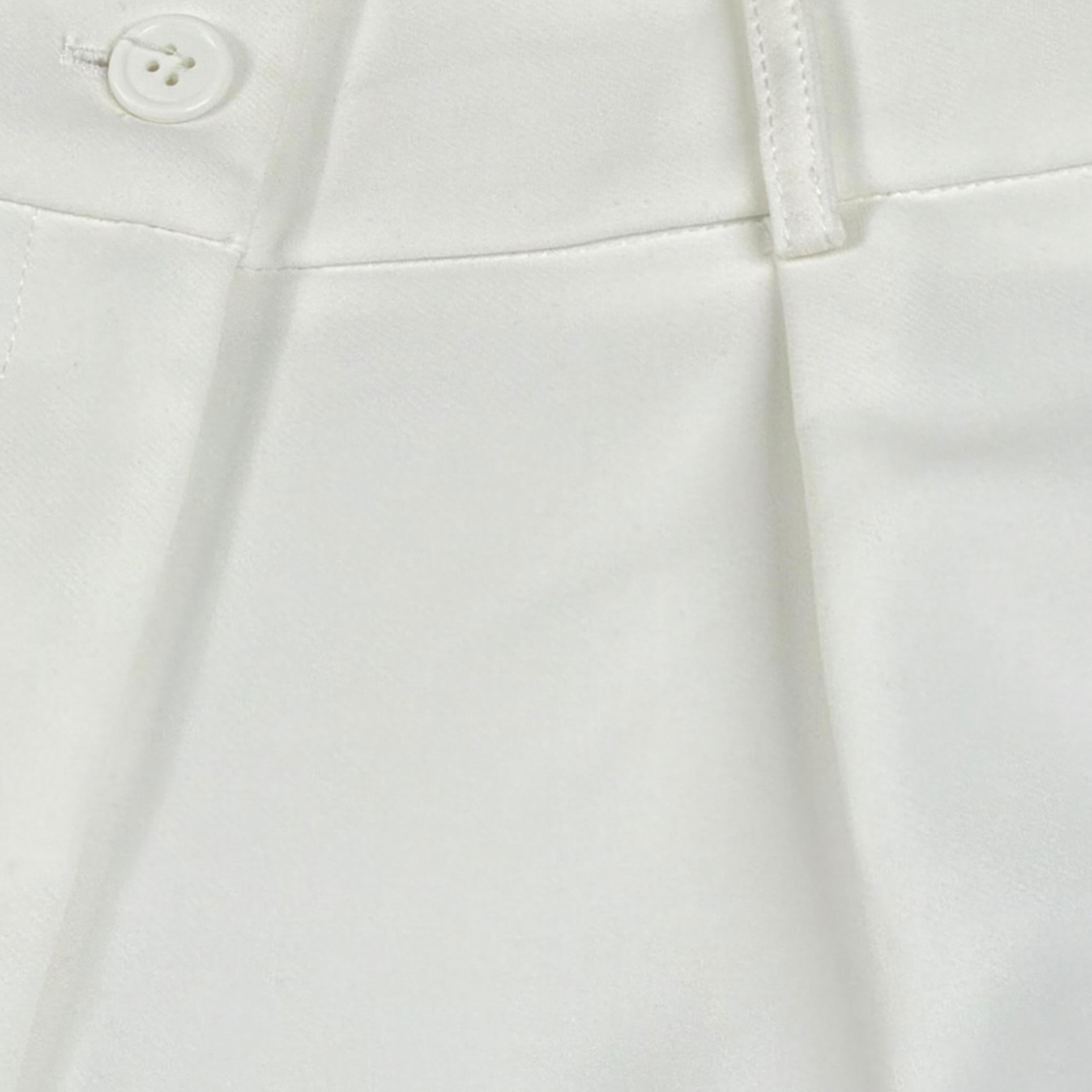 Magil Pantalone Tinta Unita Modello A Palazzo per Bambina HN25037 BIANCO MAGIL 