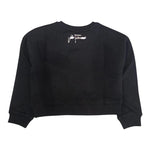 JOHN RICHMOND felpa chiusa girocollo tinta unita con logo Nero per Bambina RGA24054FE NERO JOHN RICHMOND 