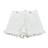 Fun & Fun Short Tinta Unita con Balze per Bambina FCJSO16587 BIANCO FUN & FUN 