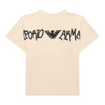 EMPORIO ARMANI t-shirt girocollo tinta unita con stampa Panna per Bambino EB000028 PANNA EMPORIO ARMANI 