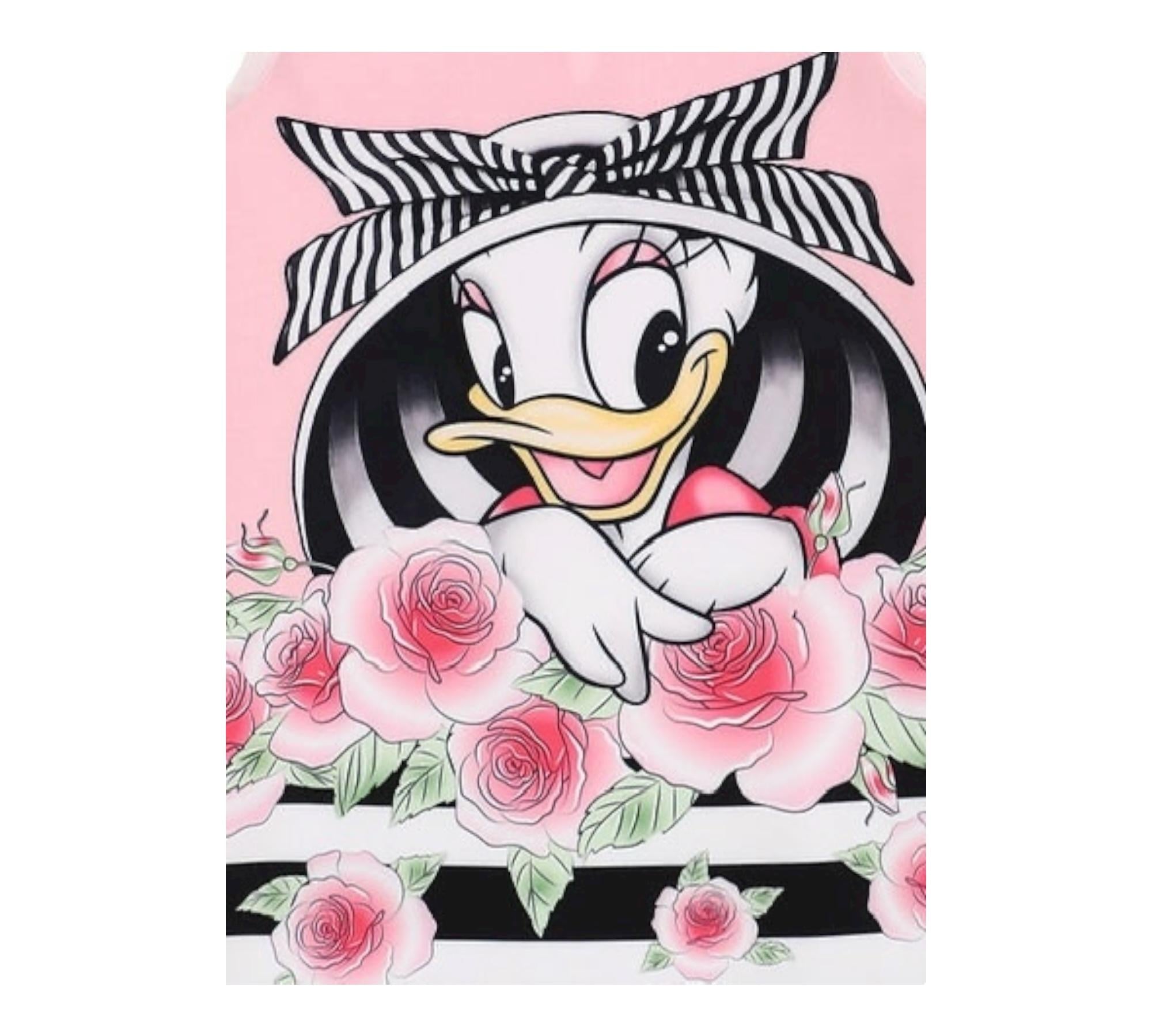 Monnalisa Abito Giromanica Tinta Unita con Stampa per Bambina 117928 ROSA MONNALISA 