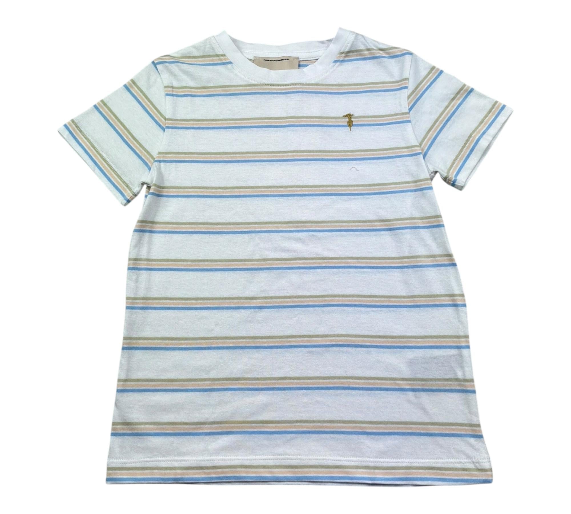 Trussardi T-Shrit Girocollo Fantasia A Righe per Bambina TGP26034TS BIANCO TRUSSARDI 