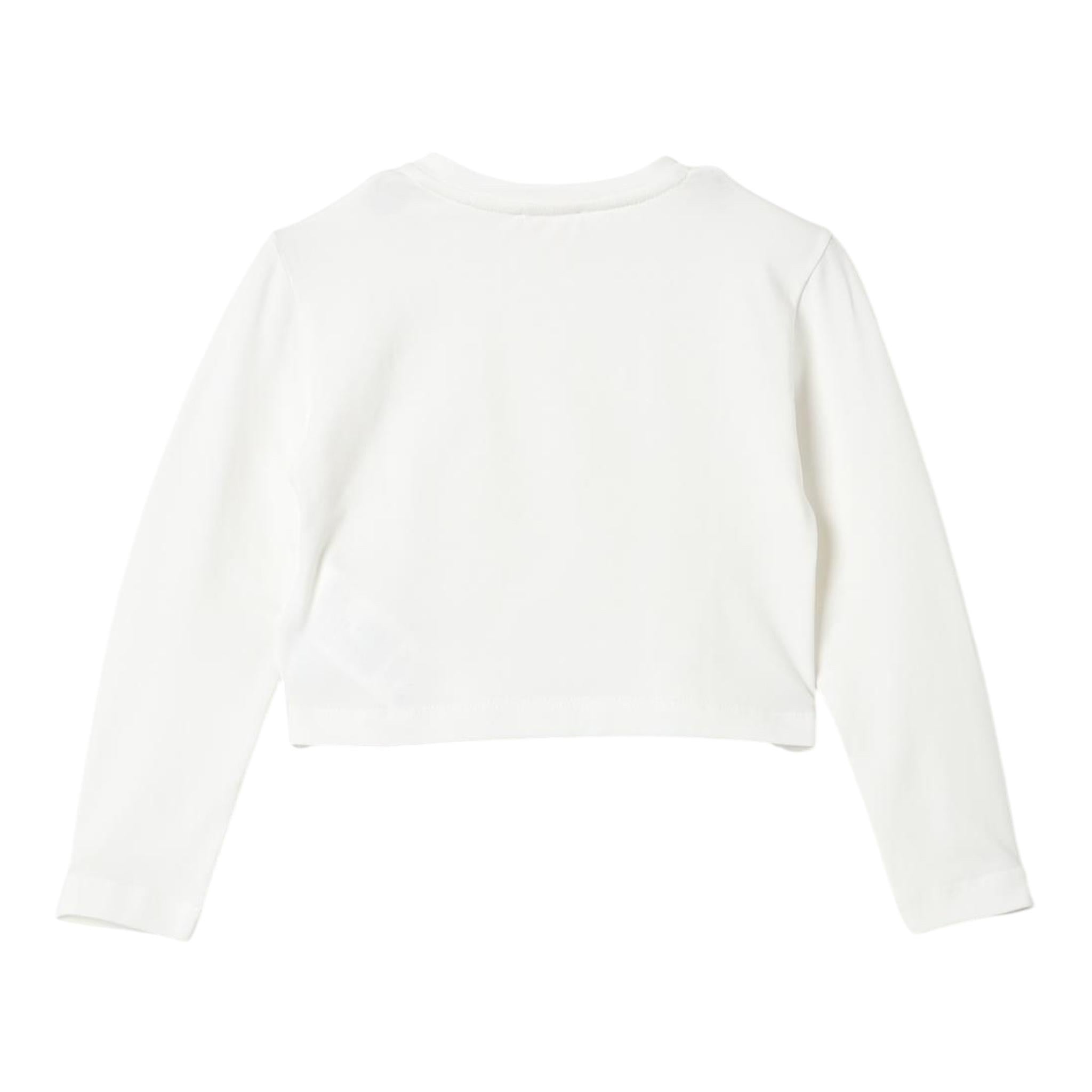 ELISABETTA FRANCHI shirt girocollo tinta unita con stampa Bianco per Bambina EFTS224XX BIANCO ELISABETTA FRANCHI 