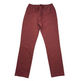 Paolo Pecora Einfarbige Hose mit elastischer Taille Bordeaux für Jungen