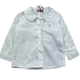Trussardi Camicia Manica Lunga Tinta Unita con Logo per Neonata TIP26127CA BIANCO TRUSSARDI 