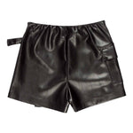 LU LU BY MISS GRANT shotrt in ecopelle tinta unita Nero per Bambina LL2980 NERO LU LU BY MISS GRANT 