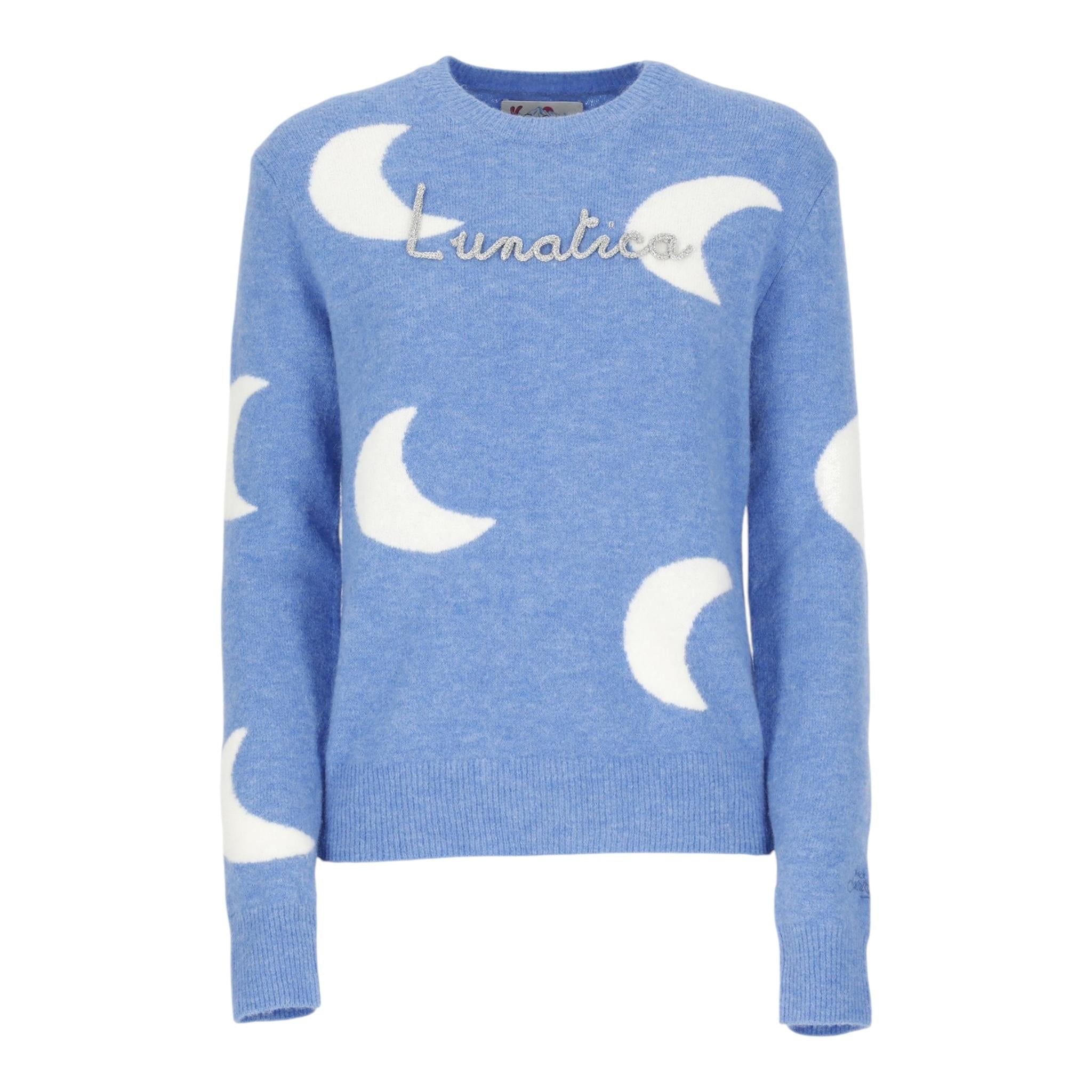 SAINT BARTH maglia girocollo tinta unita con stampa Azzurro per Bambina JSS001 AZZURRO SAINT BARTH 