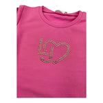 LIU JO abito modello felpa tinta unita con stampa Rosa per Neonata KF4023N ROSA LIU JO 
