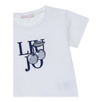 Liu Jo T-Shirts Girocollo Tinta Unita con Stampa per Bambina KA5039J5 BIANCO LIU JO 