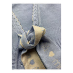 MARLU' coperta tinta unita con ricami Azzurro per Neonato IFCUORE AZZURRO MARLU' 