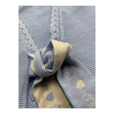 MARLU' coperta tinta unita con ricami Azzurro per Neonato IFCUORE AZZURRO MARLU' 