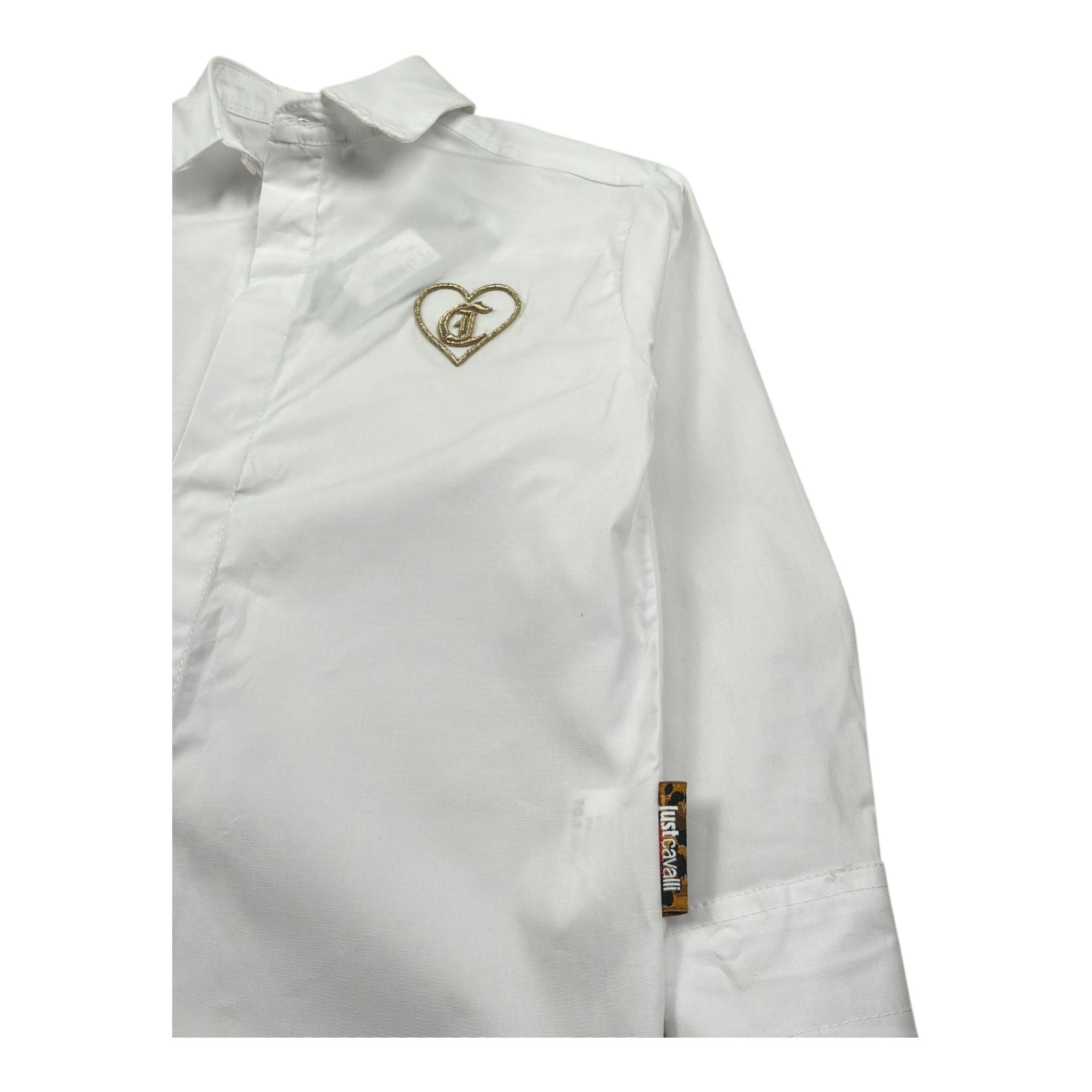 Just Cavalli Camicia Manica Lunga Tinta Unita con Ricamo per Bambina JGP26172CA BIANCO JUST CAVALLI 