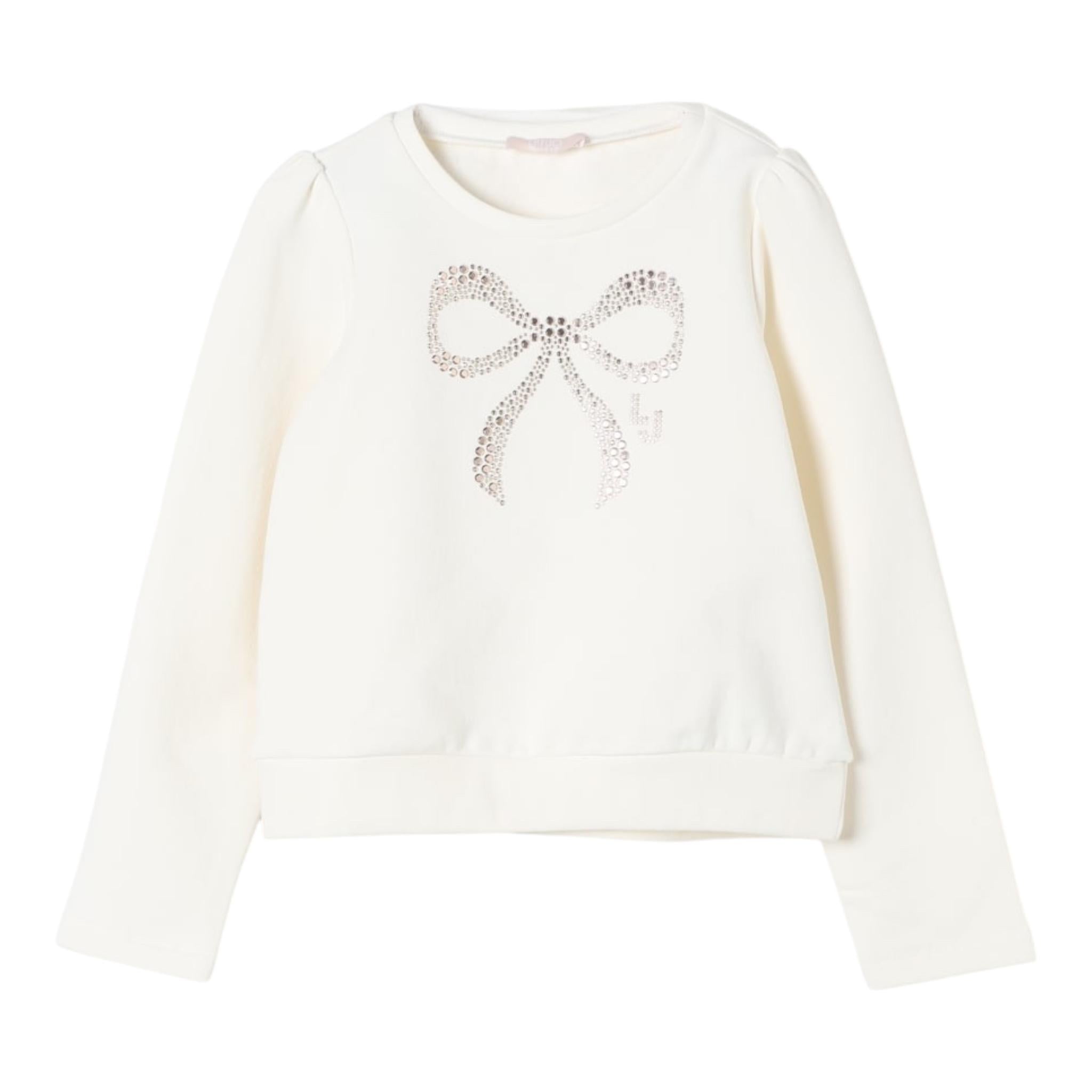 LIU JO felpa chiusa girocollo tnta unita con brillantini Panna per Neonata KF4108F0939XN PANNA LIU JO 