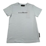 John Richmond T-Shirt Girocollo Tinta Unita con Logo per Bambino RGP26049TS AZZURRO JOHN RICHMOND 