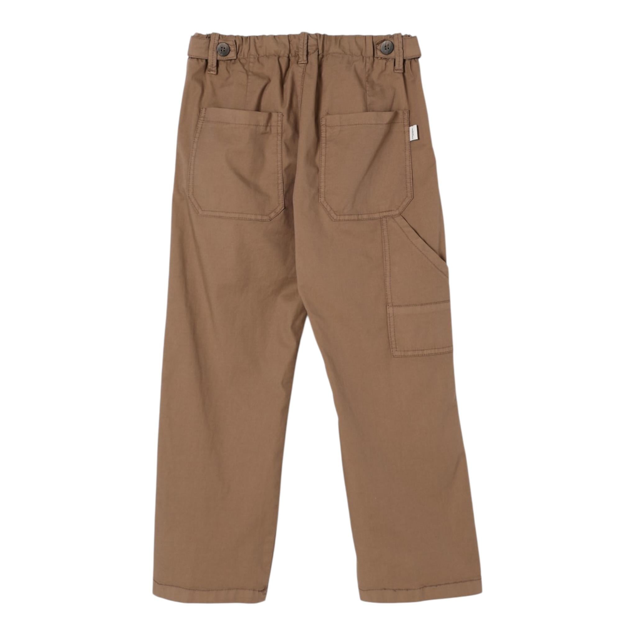 Paolo Pecora Pantalone Tinta Unita con Elastico In Vita per Bambino PP4023X MARRONE PAOLO PECORA 