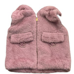 FUN & FUN pelliccia giromanica tinta unita con zip Rosa per Bambina FBWA0076 ROSA FUN & FUN 