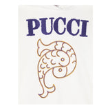 EMILIO PUCCI felpa chiusa con cappuccio tinta unita con ricami Bianco per Bambina PV4A50 BIANCO EMILIO PUCCI 