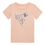 Guess T-Shirt Tinta Unita Girocollo con Stampa per Neonata K5RI16K6YW4NX ROSA GUESS 
