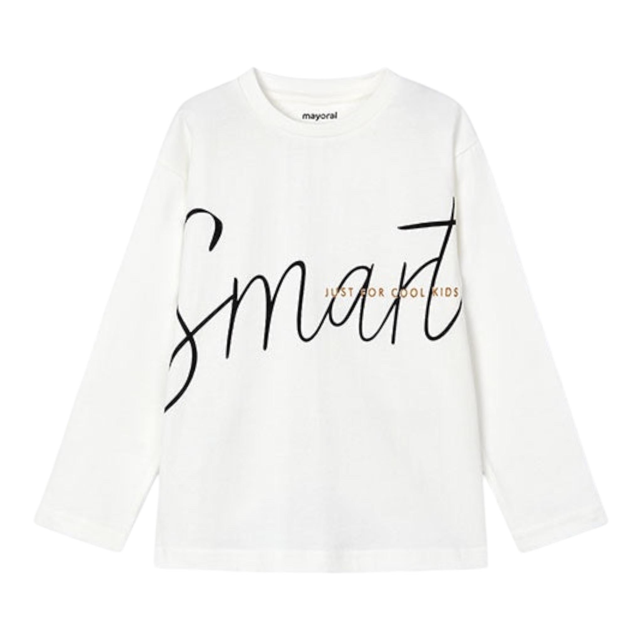 MAYORAL shirt girocollo tinta unita con stampa Bianco per Bambino 4039 BIANCO MAYORAL 