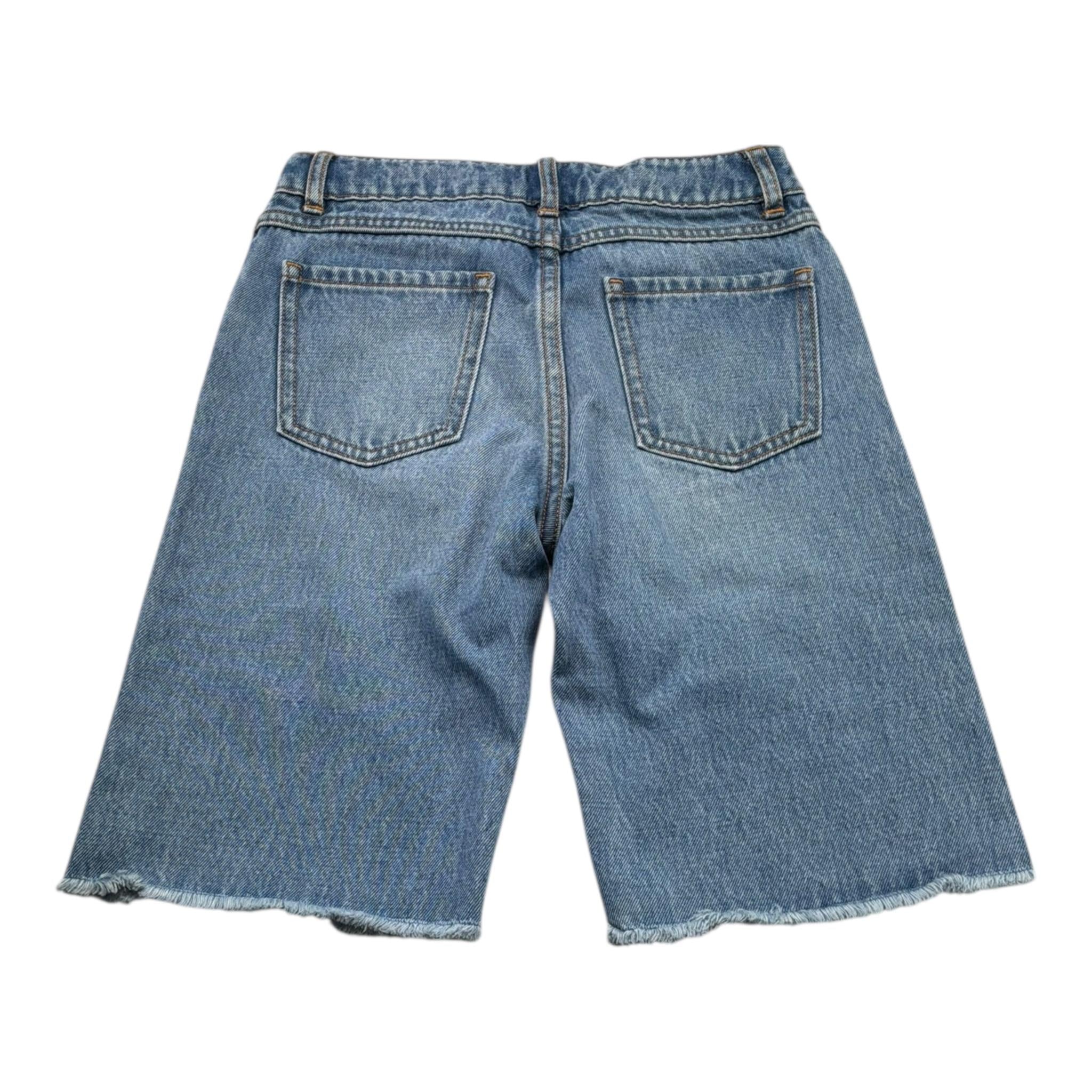 Moschino Bermuda In Denim Tinta Unita con Girovita Regolabile per Bambino HUQ02J BLU MOSCHINO 