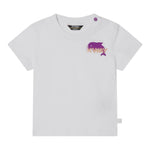 K-Way T-Shirt Girocollo Tinta Unita con Logo per Neonata K4125NWX BIANCO K-WAY 