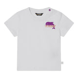 K-Way T-Shirt Girocollo Tinta Unita con Logo per Neonata K4125NWX BIANCO K-WAY 
