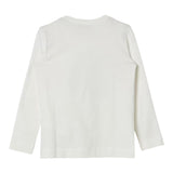 MONNALISA shirt girocollo tinta unita con stampa brillantinata Bianco per Neonata 19D611 BIANCO MONNALISA 