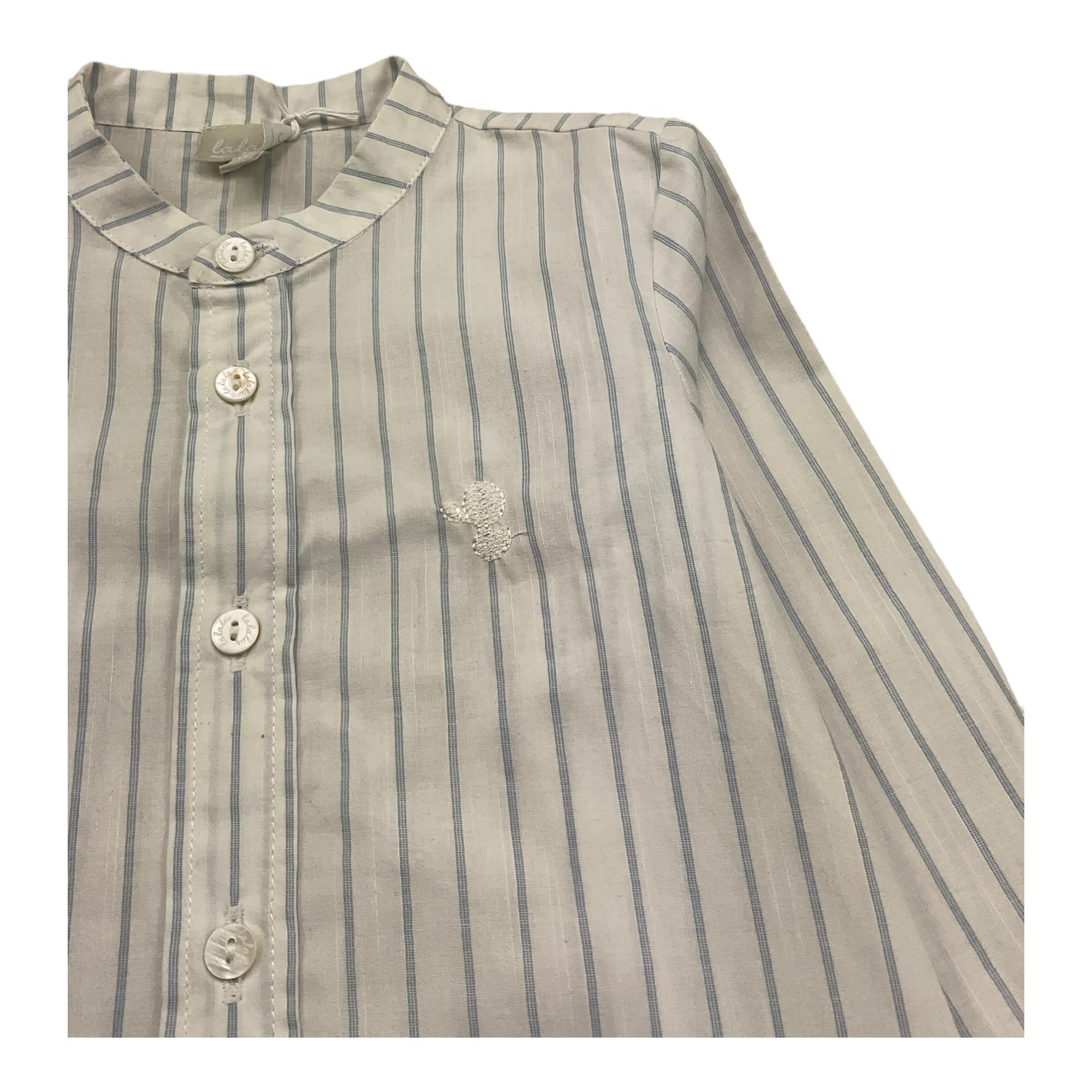 Lalalu' Camicia Manical Unga Fantasia A Righe per Neonato CTL01E BIANCO LALALU' 